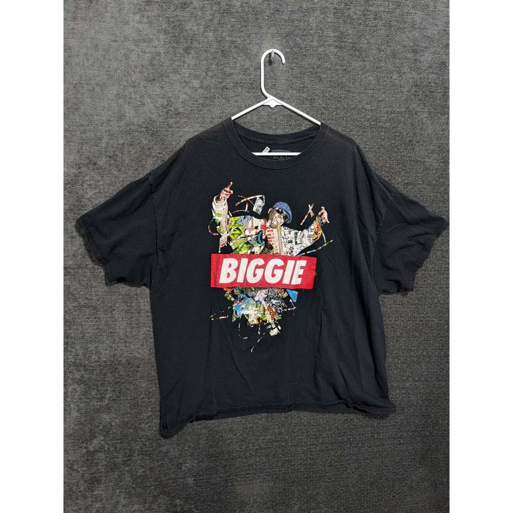 The Notorious BIG Biggie Smalls Graphic T-Shirt Black Mens 3X Rap Tee Distressed
